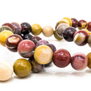 Mookaite - Round Bead Bracelet