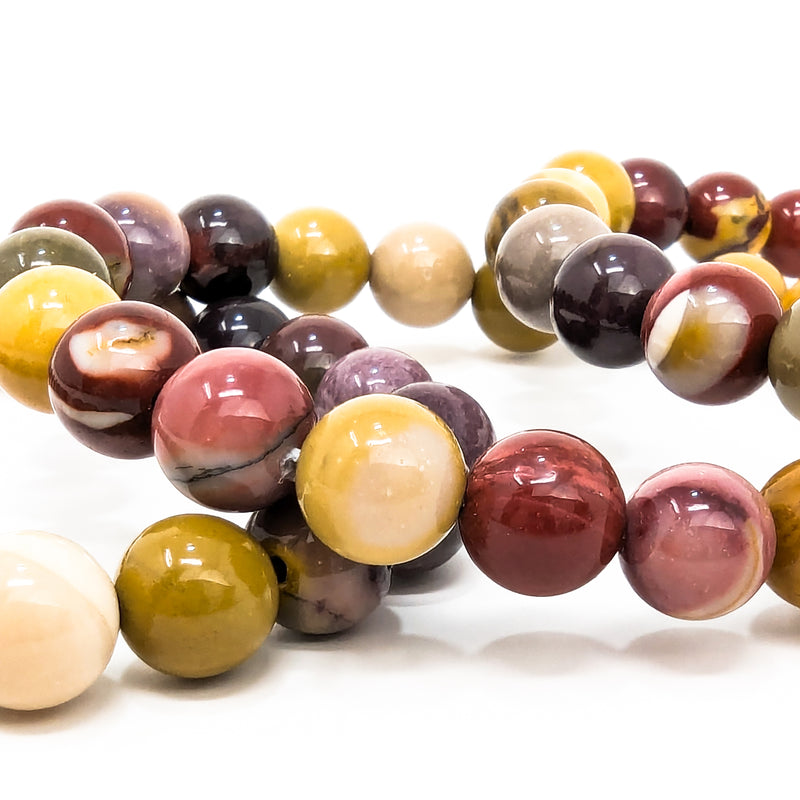 Mookaite - Round Bead Bracelet