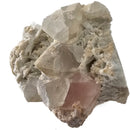 Morganite and Quartz on Albite- Specimen