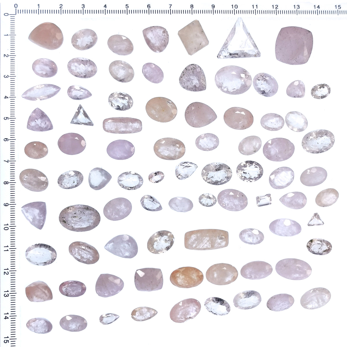 Morganite facet, a variety of beryl.