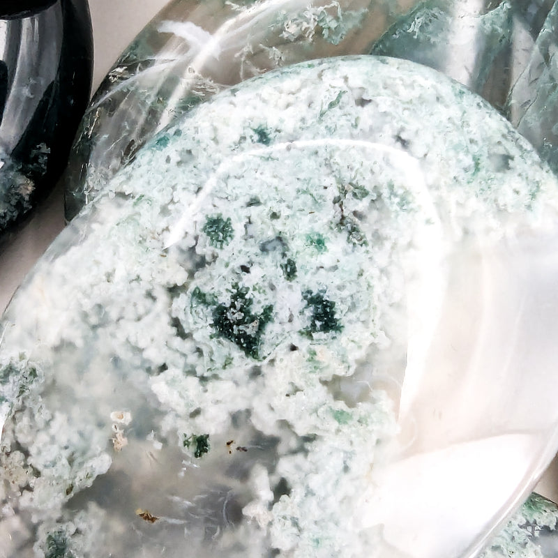 Moss Agate - Worry Stone