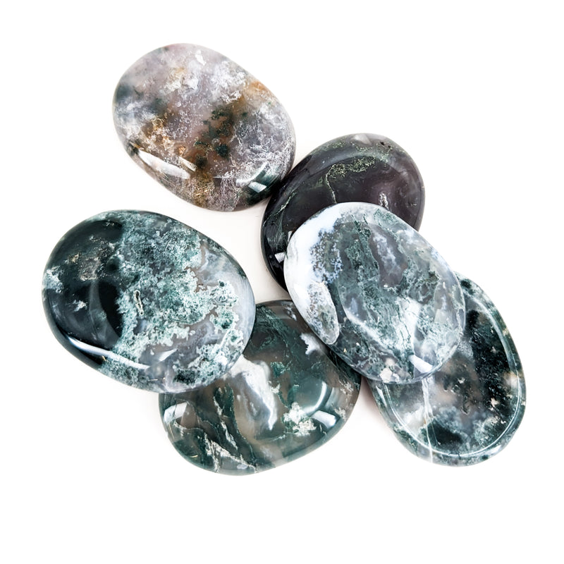 Moss Agate - Worry Stone