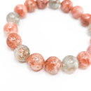 Multicoloured Specular Sunstone - Round Bead Bracelet