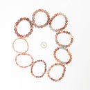 Multicoloured Specular Sunstone - Round Bead Bracelet