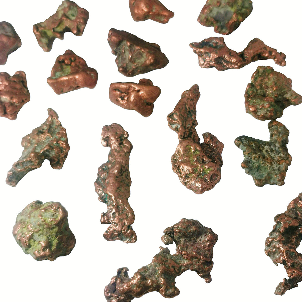 Native Copper Nuggets mineral/tumbled from Michigan, USA.