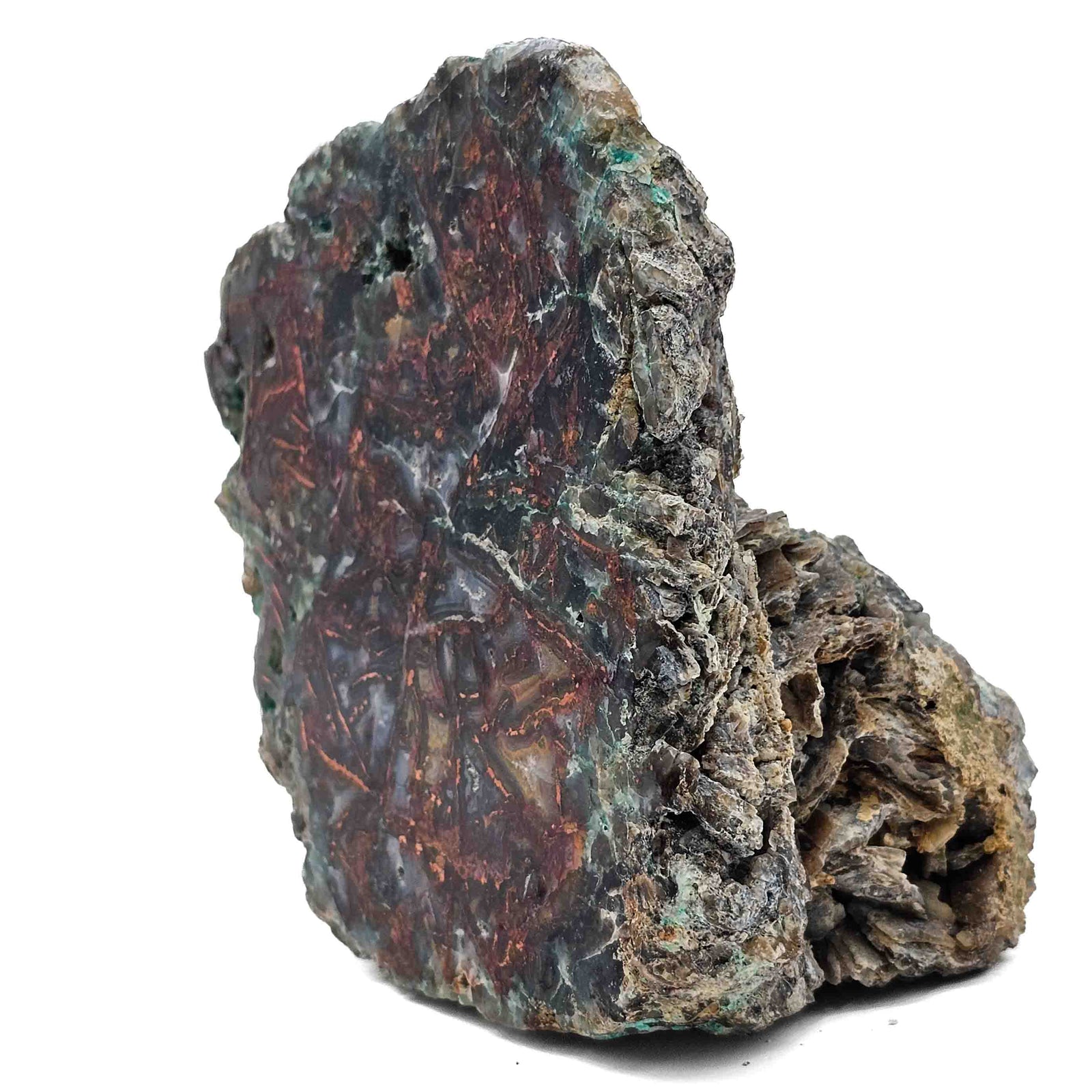 Native Copper in Chrysocolla - Polished Cut Face