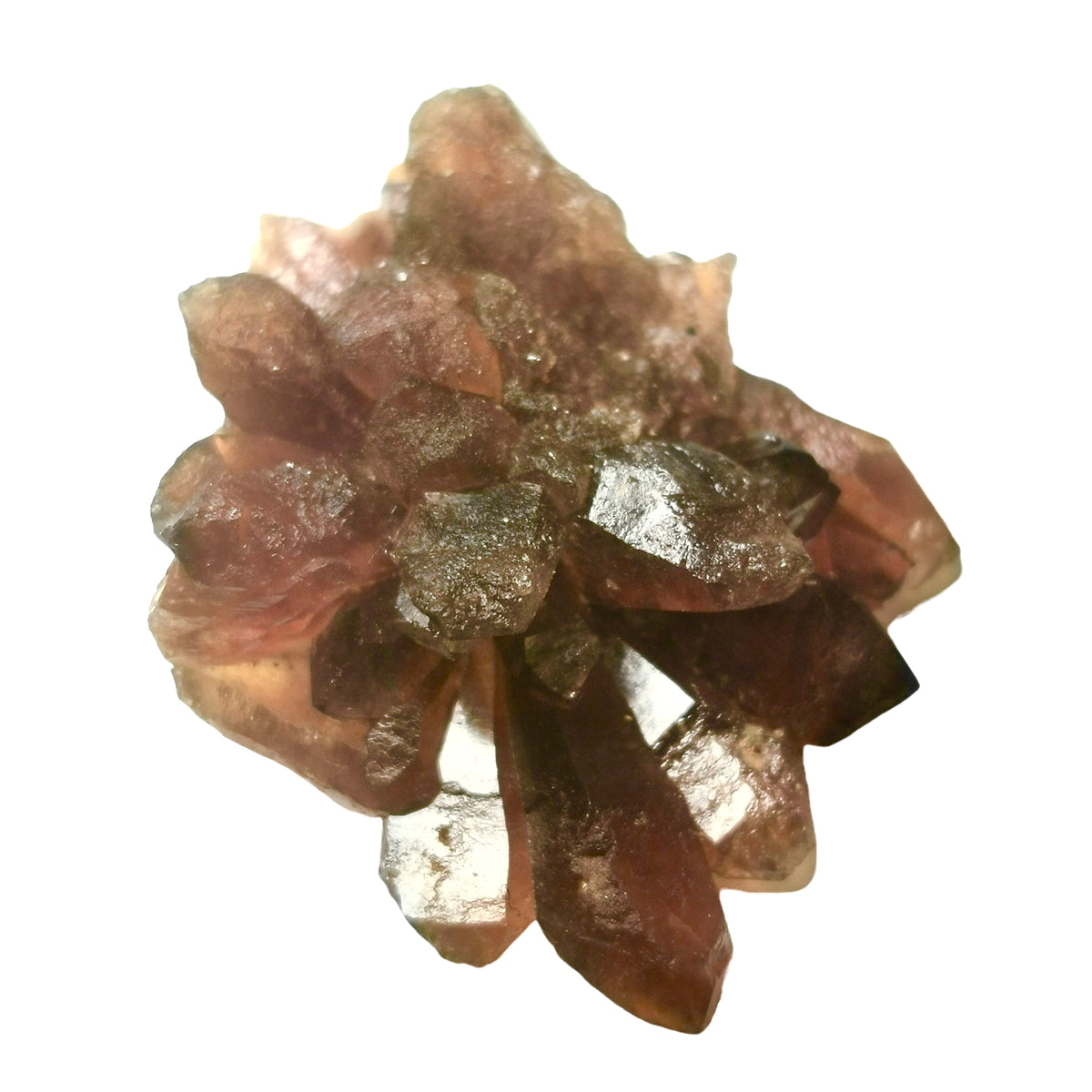 Natural citrine cluster from the Atlas Mountains, Morocco – star-shaped cluster