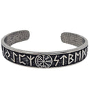 Norse Lettering - Stainless Steel Cuff Bracelet
