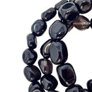 Obsidian - Tumbled Bead Bracelet - Mexico - Root Chakra