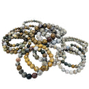 Ocean Jasper - Bead Bracelet - Madagascar - Stone of Joy - heart and solar plexus chakras