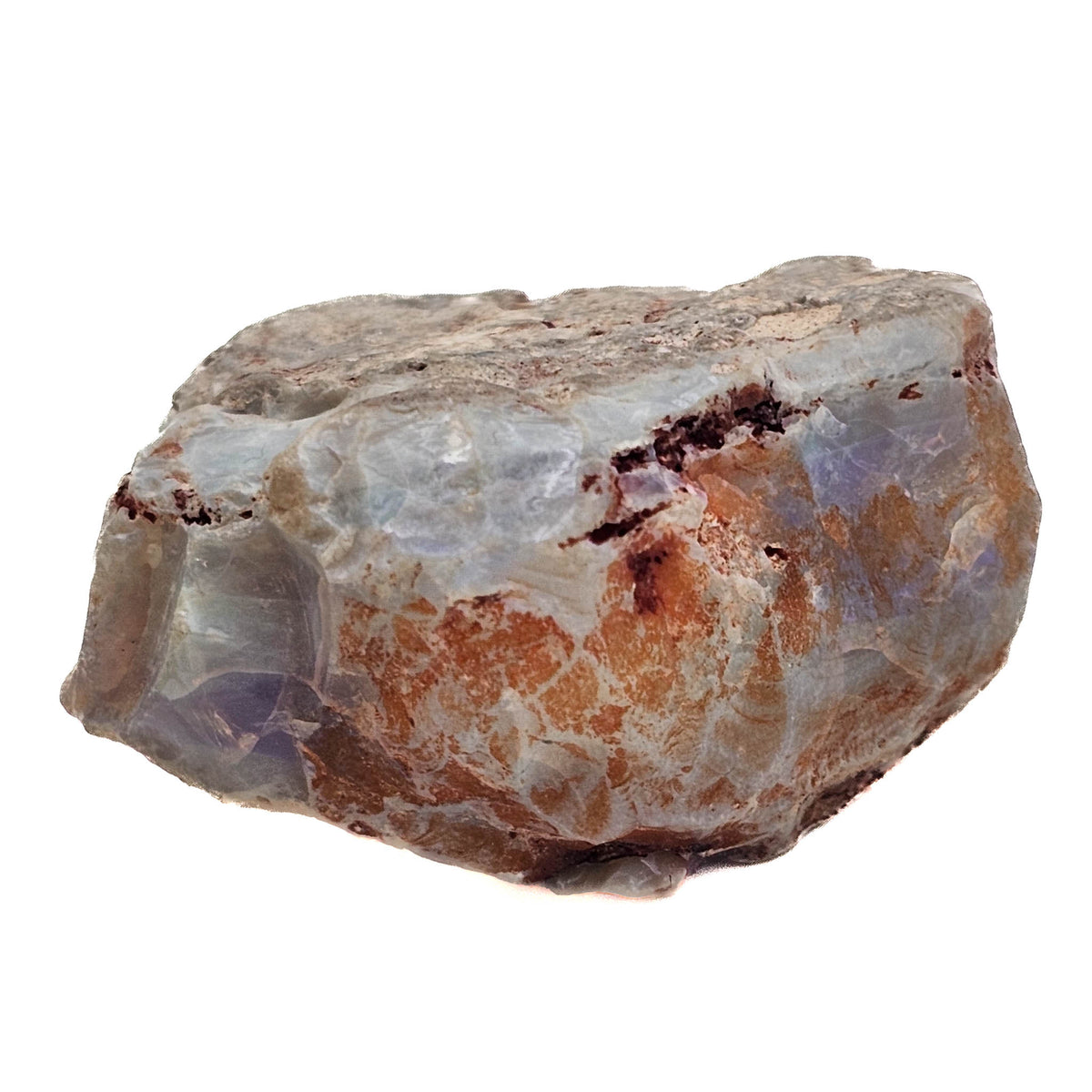 Opal mineral specimen, hydrated silica, from Coober Pedy, South Australia, Australia.