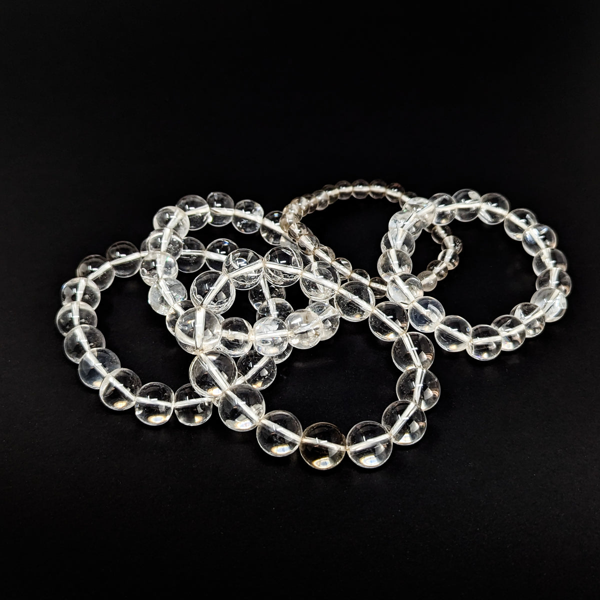 Optical clear quartz bead bracelet, photo 9 of 15