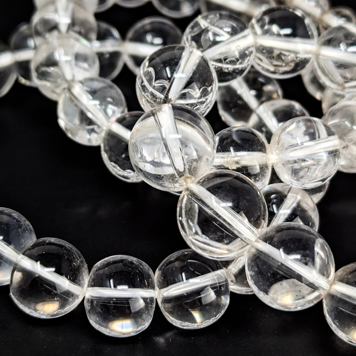 Optical clear quartz bead bracelet, photo 12 of 15