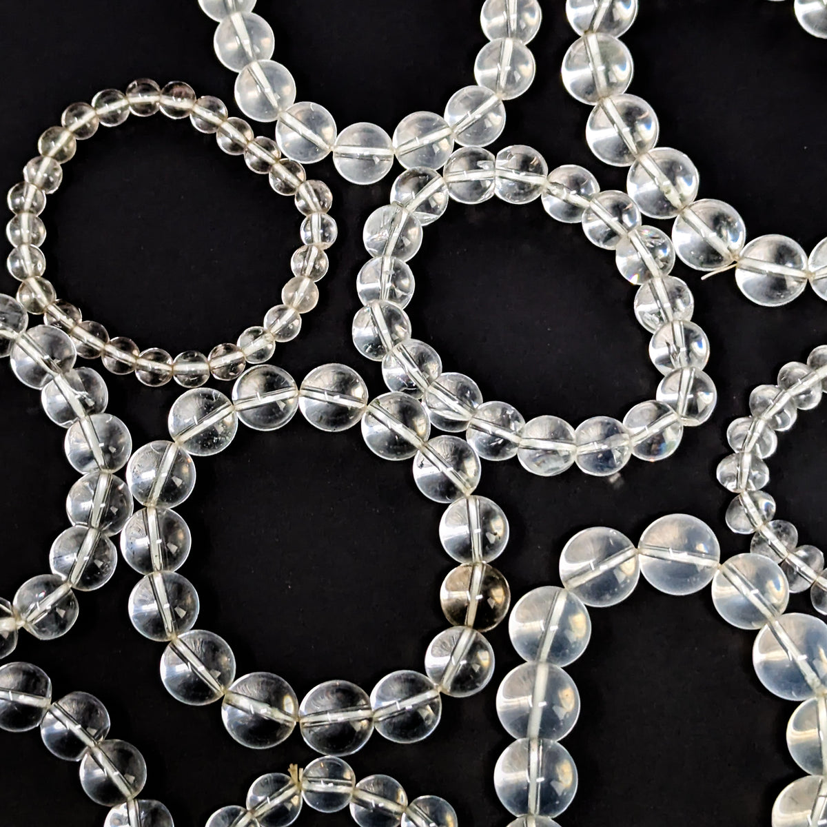 Optical clear quartz bead bracelet, photo 14 of 15