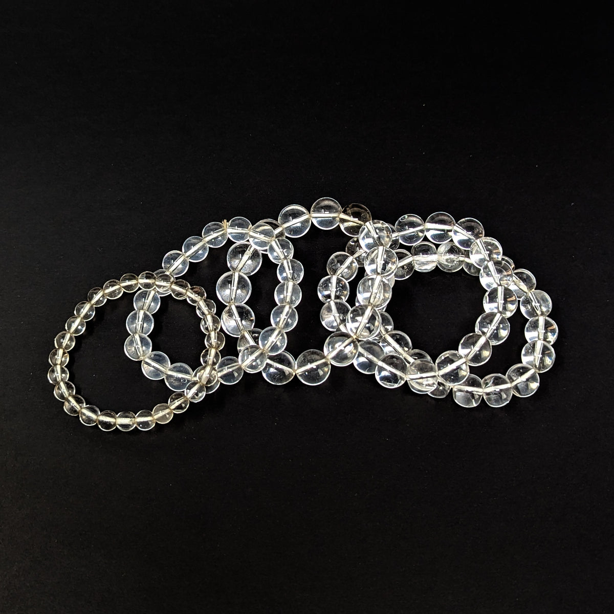 Optical clear quartz bead bracelet, photo 3 of 15