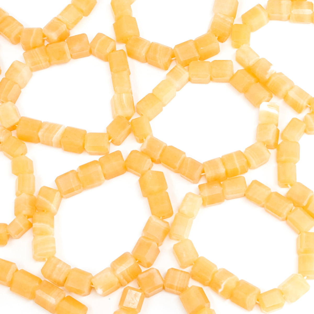 Orange Calcite bead bracelet.
