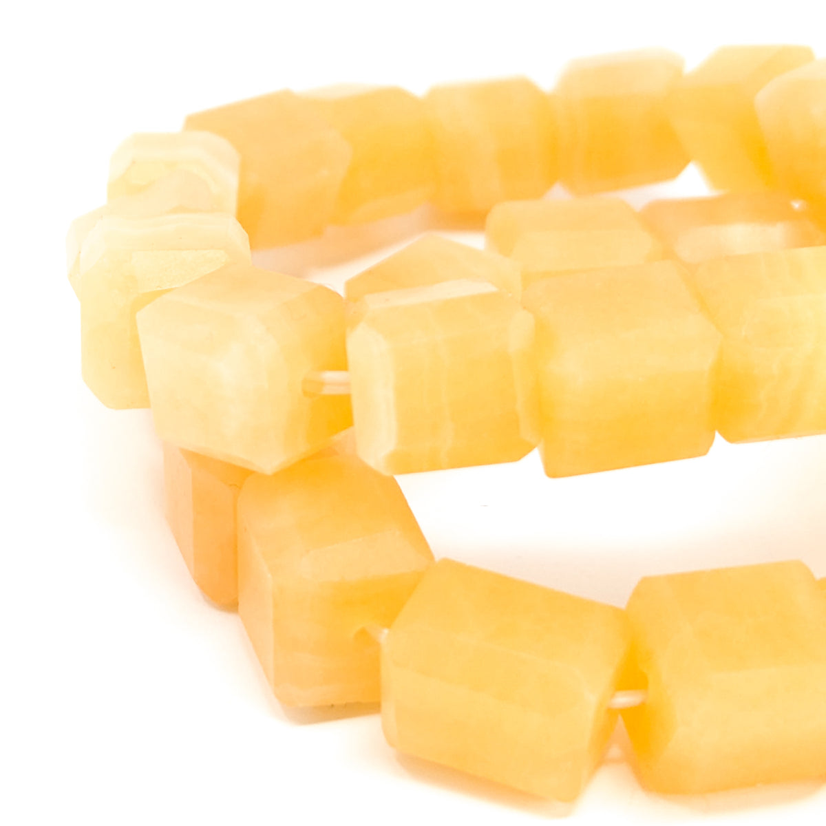 Orange Calcite bead bracelet.