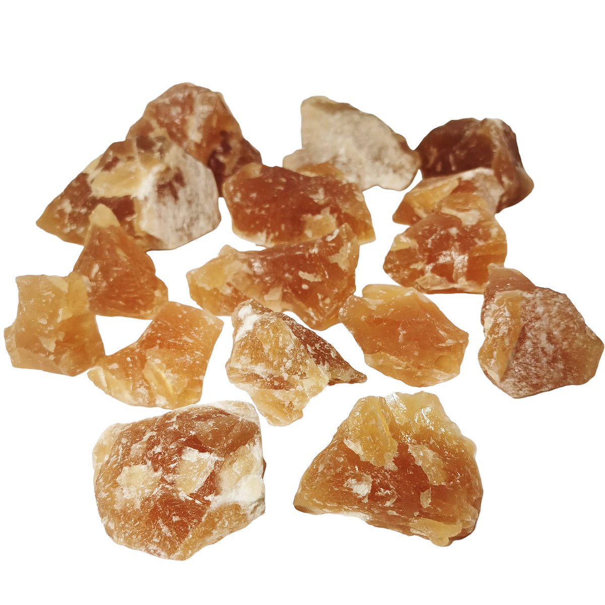 Honey Calcite specimen, calcium carbonate.