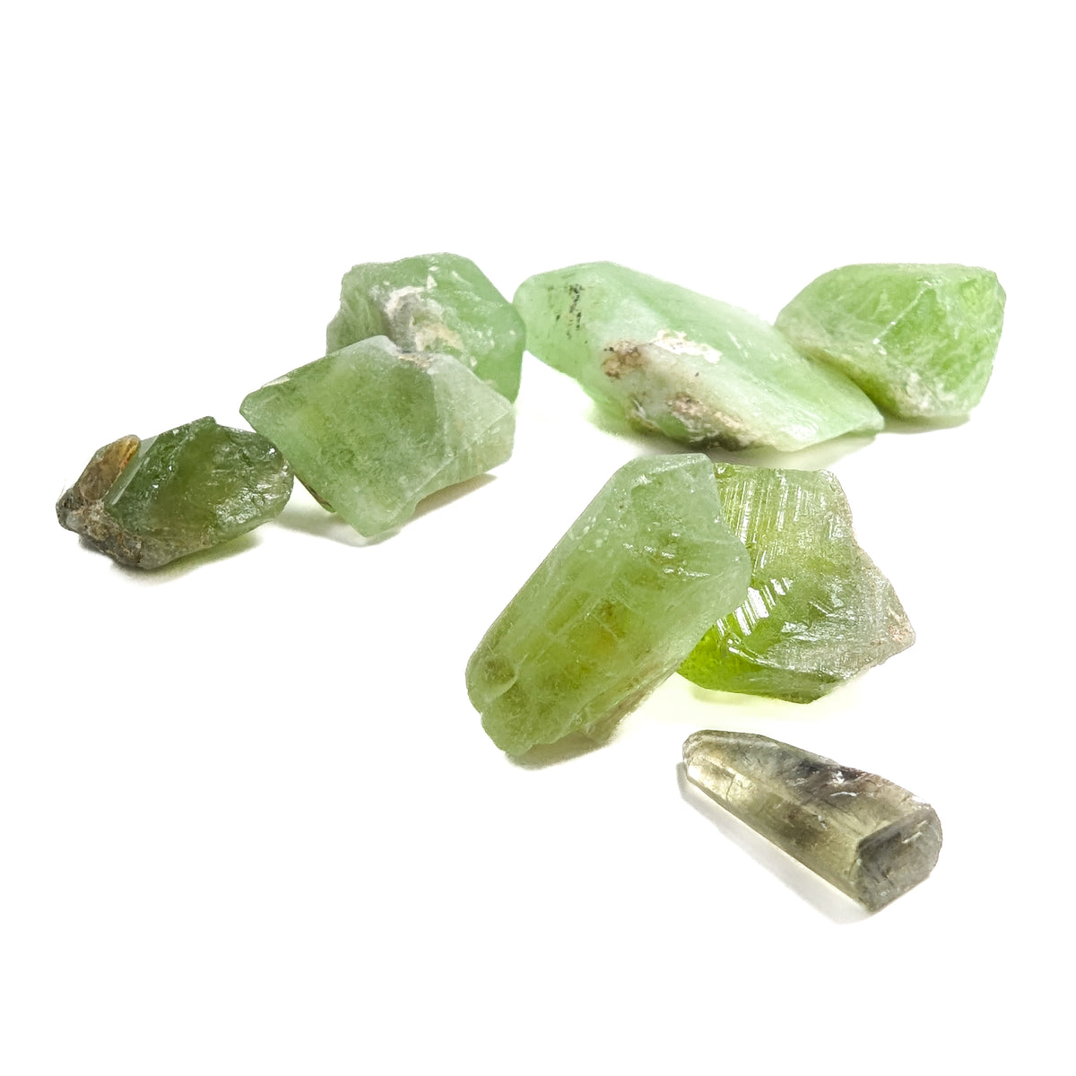 Peridot with Ludwigite specimen.