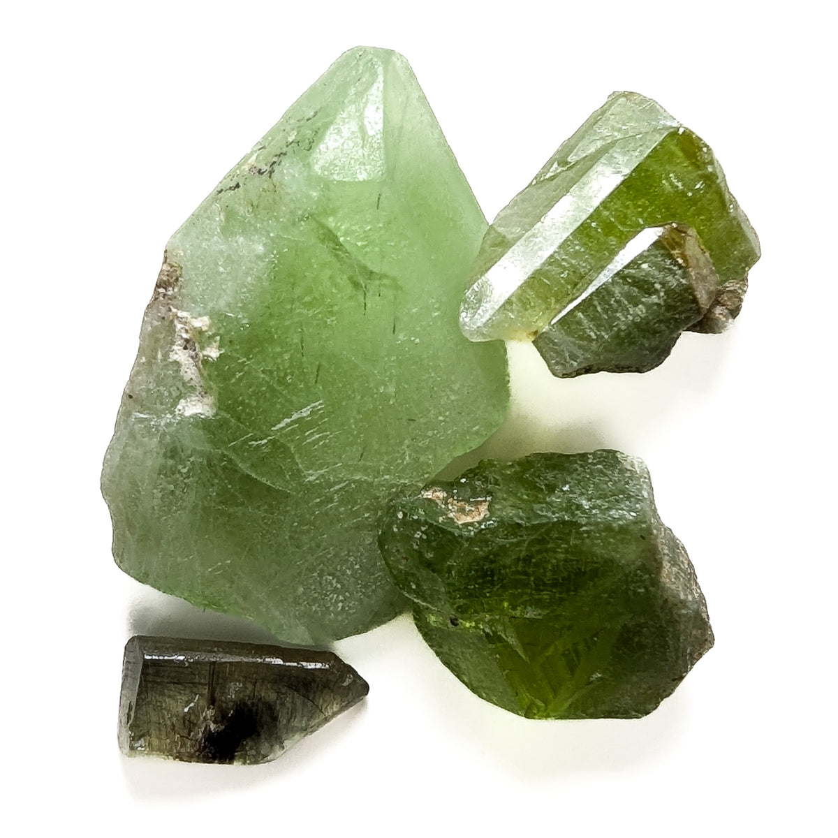 Peridot with Ludwigite specimen.