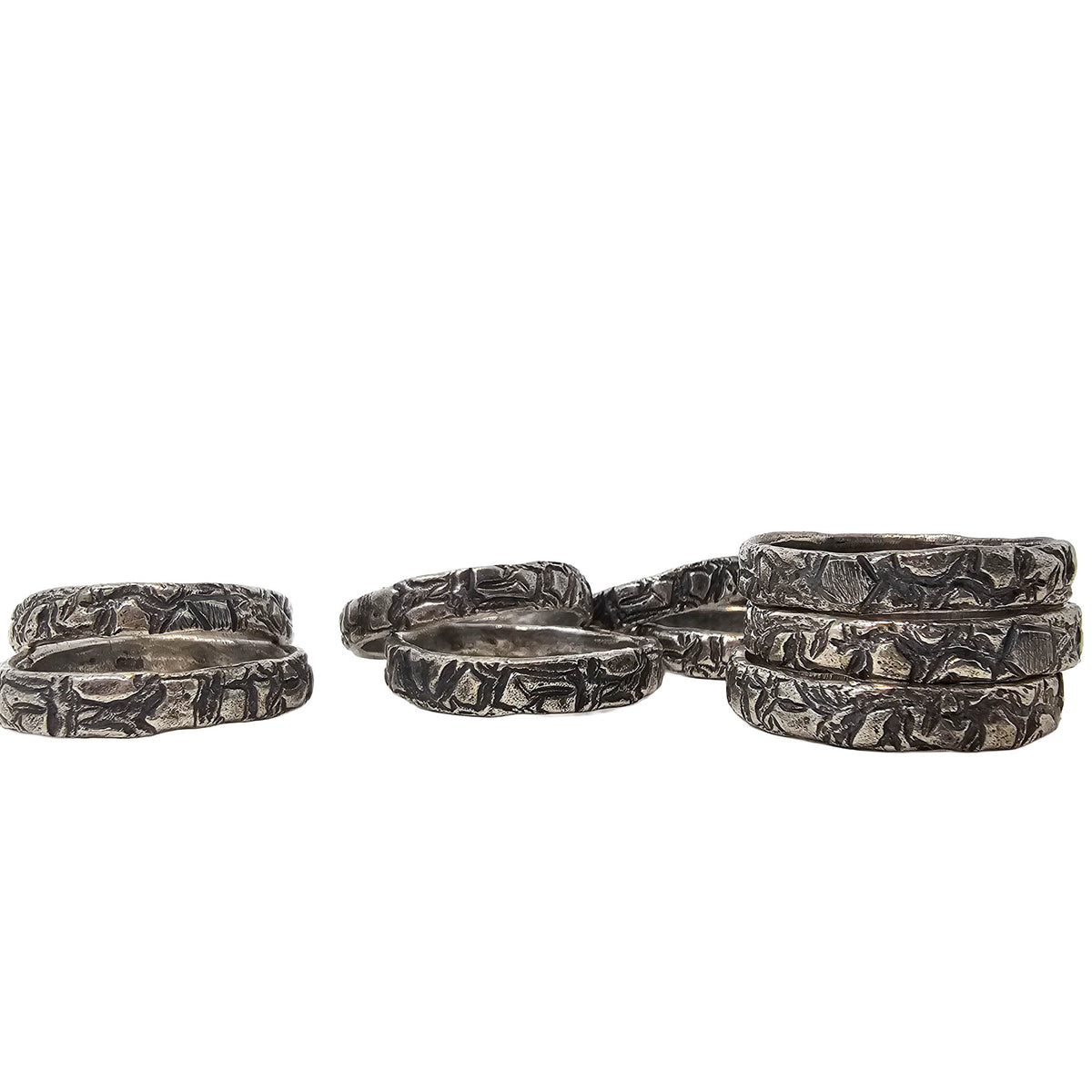 Perun organic ring in sterling silver.