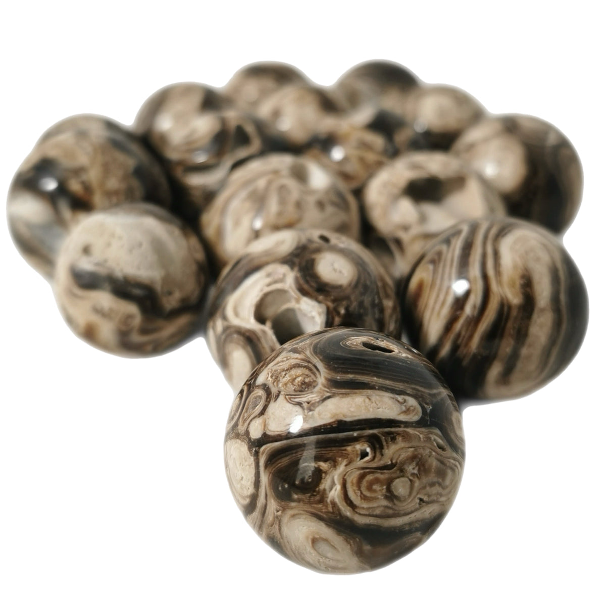 Chocolate Calcite mini sphere, calcium carbonate.