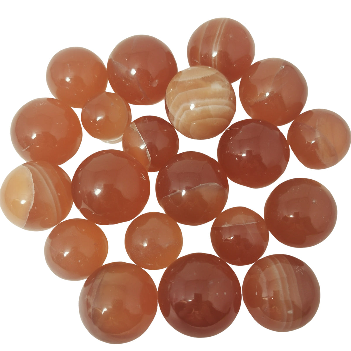 Honey Calcite mini sphere, calcium carbonate.
