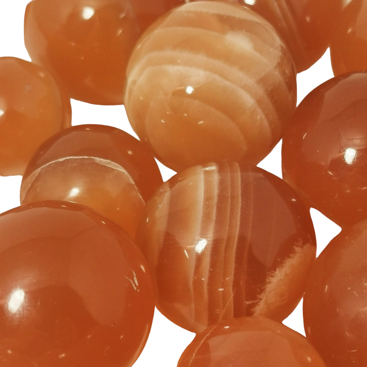 Honey Calcite mini sphere, calcium carbonate.