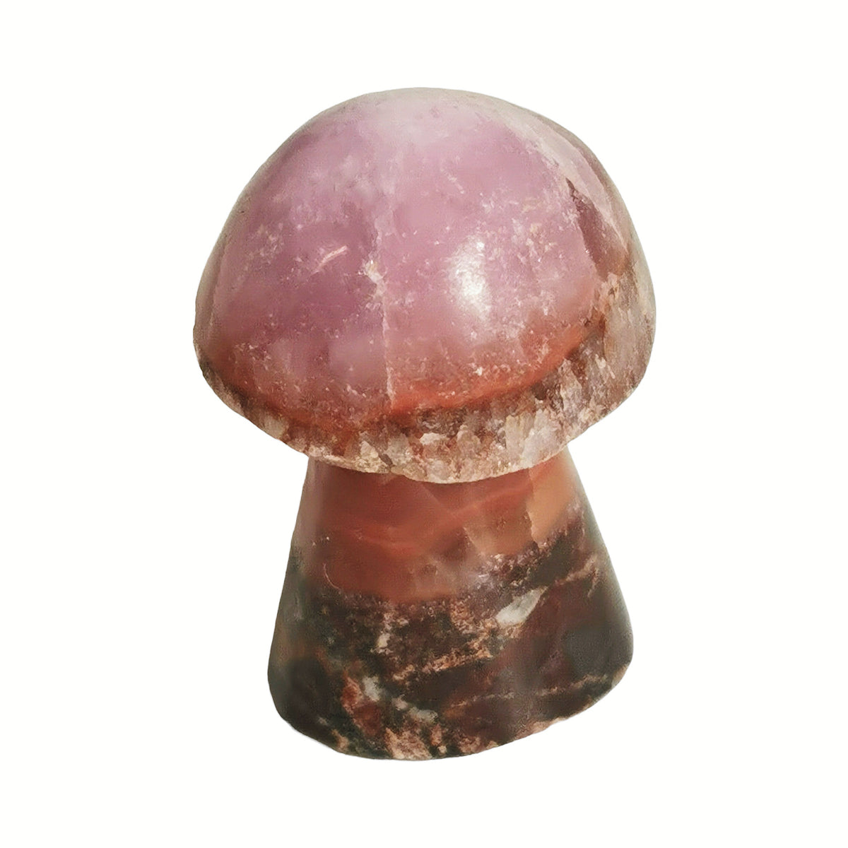 Pink Calcite Mushroom carving.