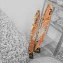 Pink Amethyst - Polished Slab Pair on Stands - Statement Specimen