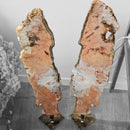 Pink Amethyst - Polished Slab Pair on Stands - Statement Specimen