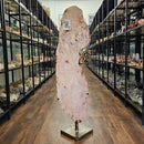 Pink Amethyst Uprgitht Slab on Stand - Statement Specimen - Brazil 