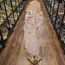 Pink Amethyst Uprgitht Slab on Stand - Statement Specimen - Brazil 