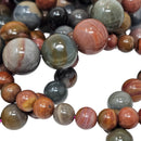 Polychrome Jasper - Round Bead Bracelet - Madagascar
