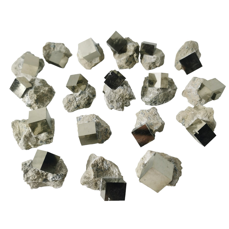 Cubic Pyrite on Matrix - Mineral