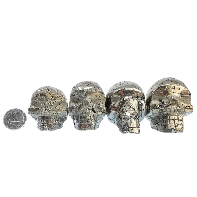 Pyrite Skull - Carving