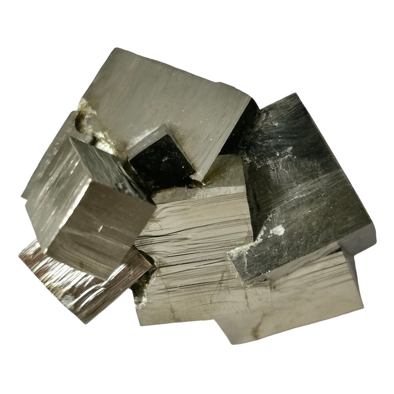 Cubic Pyrite - Cluster/Chain - Mineral