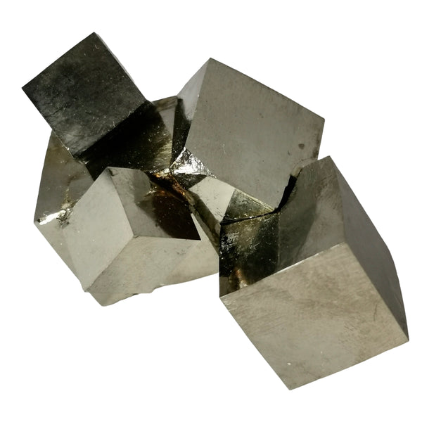 Cubic Pyrite - Cluster/Chain - Mineral