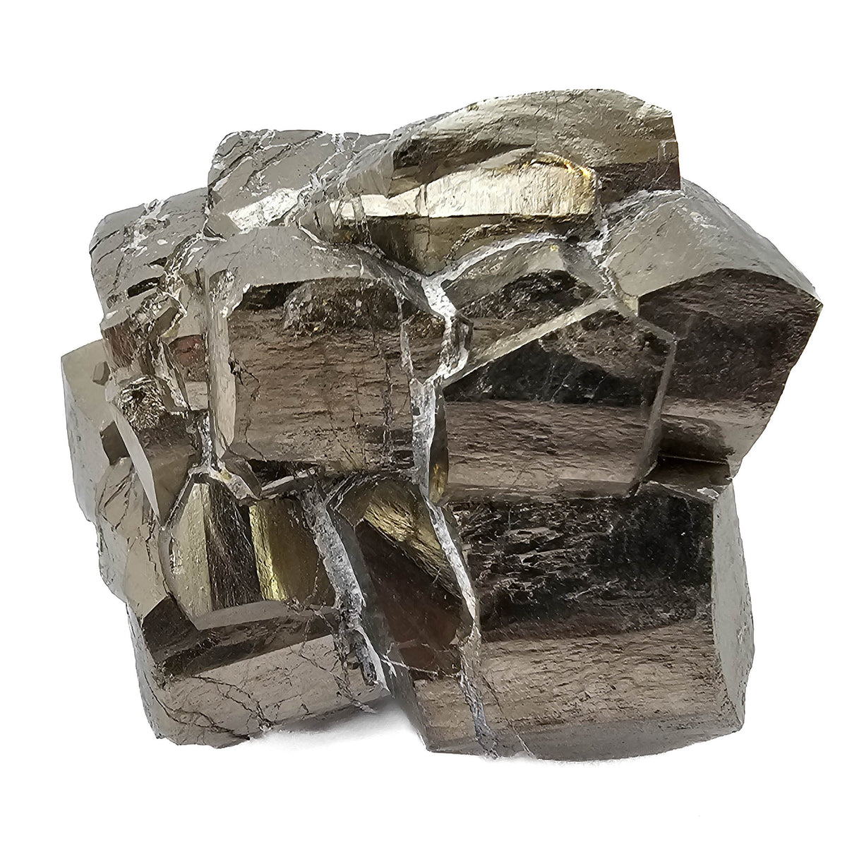 Pyrite Cluster specimen, an iron sulfide, from Ambasaguas, Muro de Aguas, La Rioja, Spain.