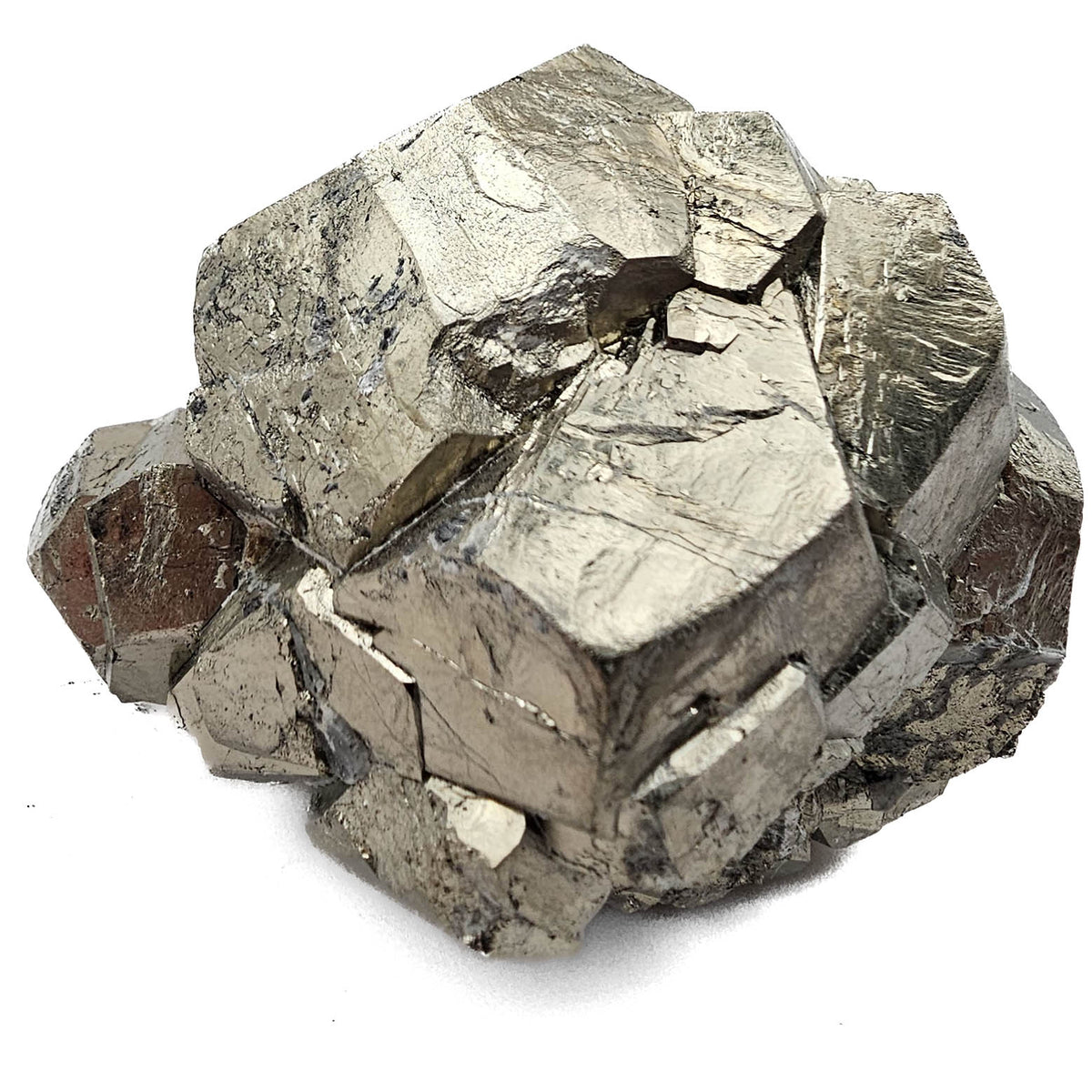 Pyrite Cluster specimen, an iron sulfide, from Ambasaguas, Muro de Aguas, La Rioja, Spain.