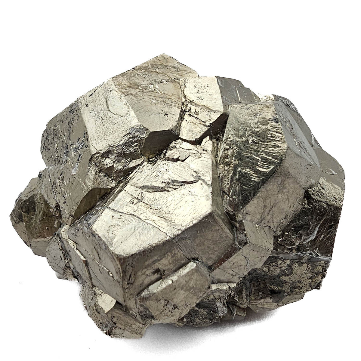 Pyrite Cluster specimen, an iron sulfide, from Ambasaguas, Muro de Aguas, La Rioja, Spain.