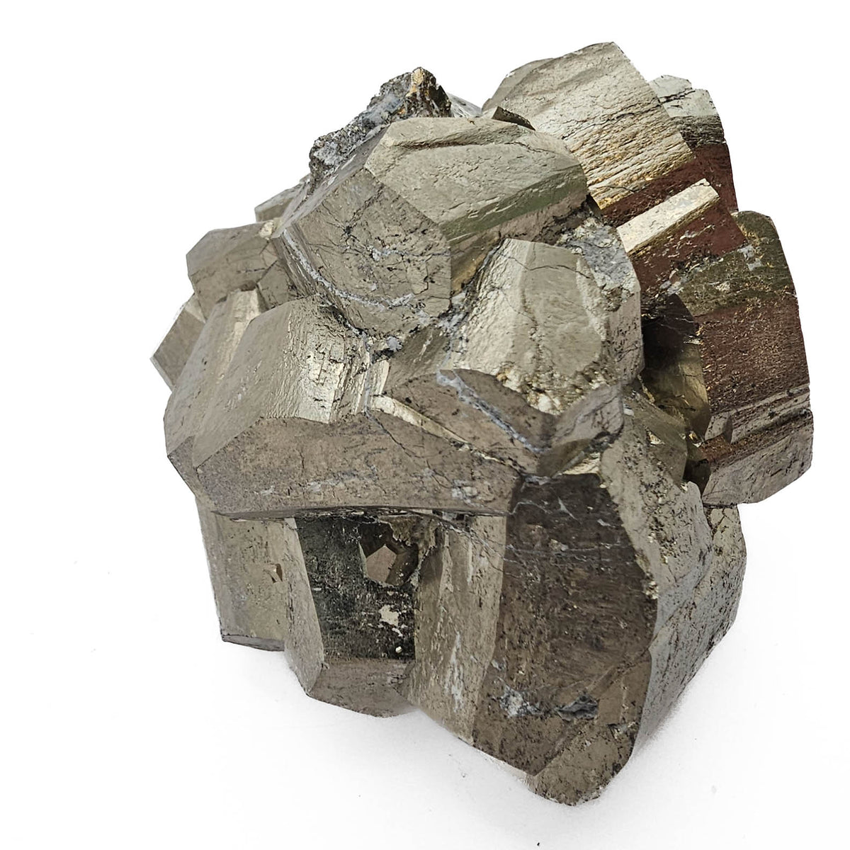 Pyrite Cluster specimen, an iron sulfide, from Ambasaguas, Muro de Aguas, La Rioja, Spain.