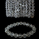 Quartz - Faceted Round Bead Bracelet - Brazil - Crystal Jewelry