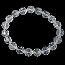 Quartz - Faceted Round Bead Bracelet - Brazil - Crystal Jewelry