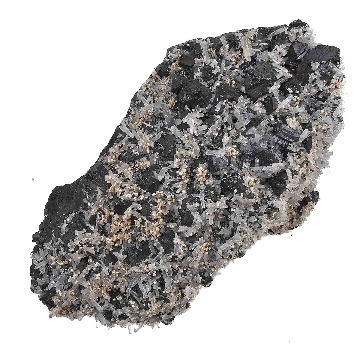 Quartz on Sphalerite specimen from Huanzala Mine, Huallanca District, Ancash, Peru.