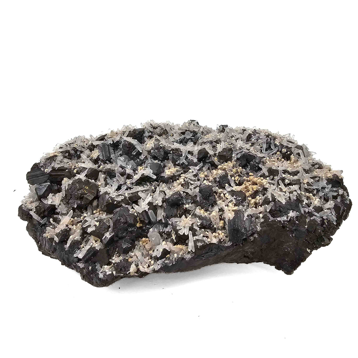 Quartz on Sphalerite specimen from Huanzala Mine, Huallanca District, Ancash, Peru.