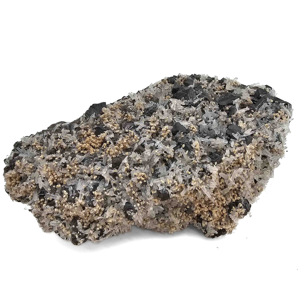 Quartz on Sphalerite specimen from Huanzala Mine, Huallanca District, Ancash, Peru.