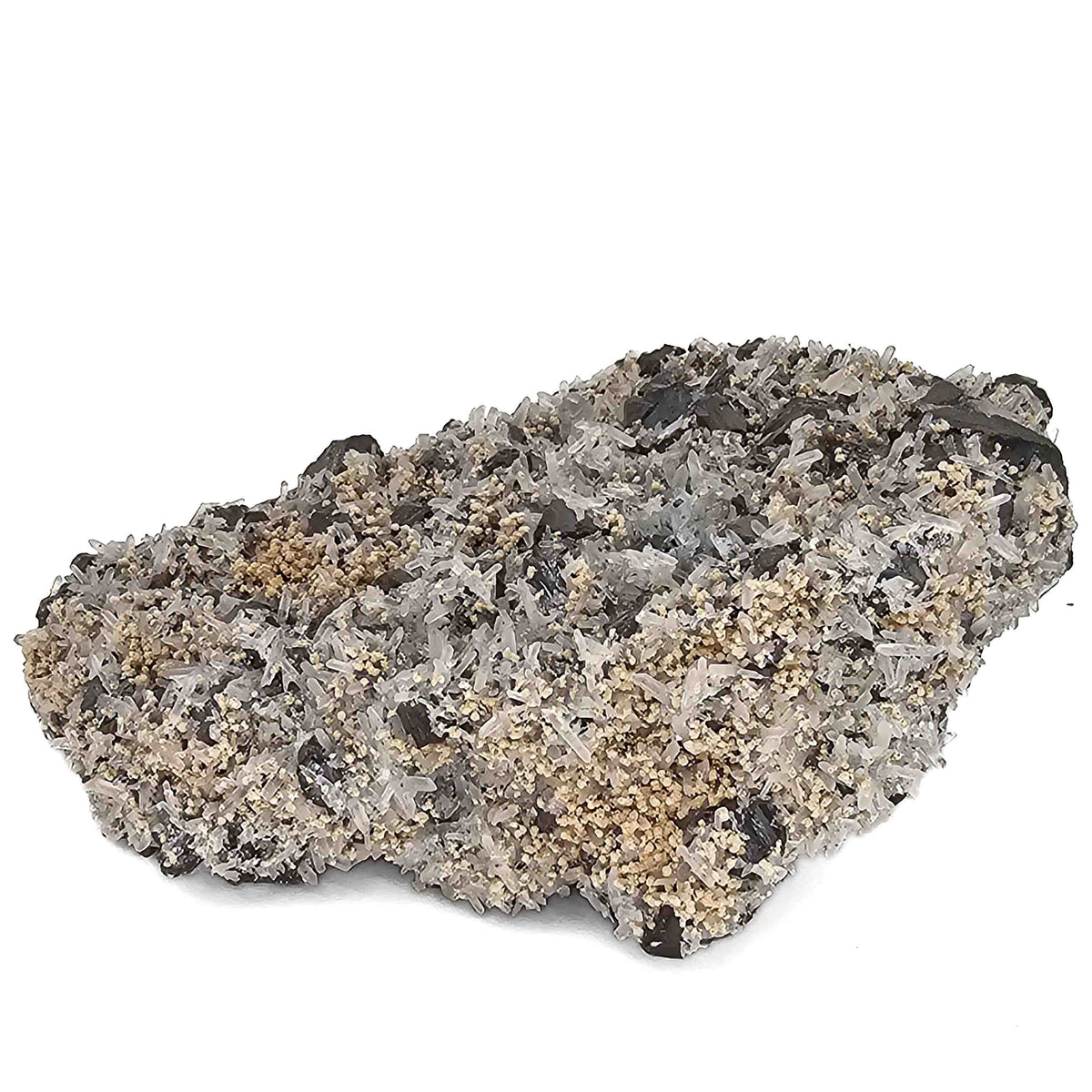 Quartz on Sphalerite specimen from Huanzala Mine, Huallanca District, Ancash, Peru.
