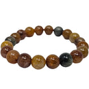 Rabbit Hair Quartz - Round Bead Bracelet