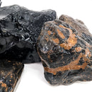 Rainbow Obsidian rough, a volcanic glass, from Jalisco, Mexico.